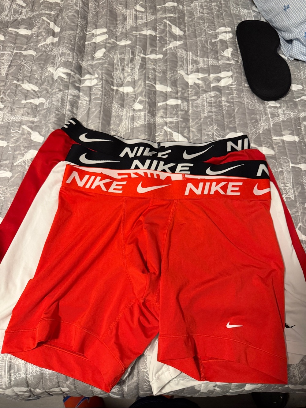Nike Red Boys' Athletic Compression Shorts - 3-Pack